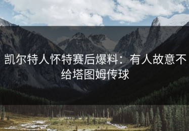 凯尔特人怀特赛后爆料：有人故意不给塔图姆传球