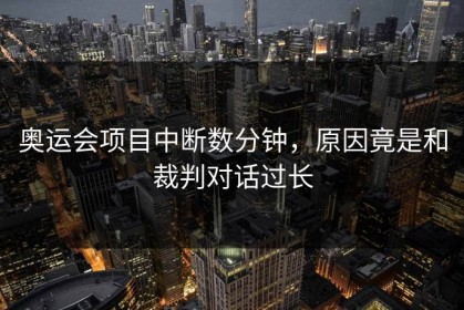 奥运会项目中断数分钟，原因竟是和裁判对话过长