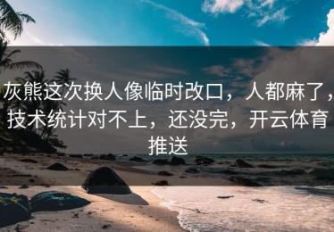 灰熊这次换人像临时改口，人都麻了，技术统计对不上，还没完，开云体育推送