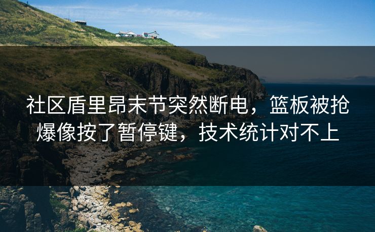 社区盾里昂末节突然断电，篮板被抢爆像按了暂停键，技术统计对不上